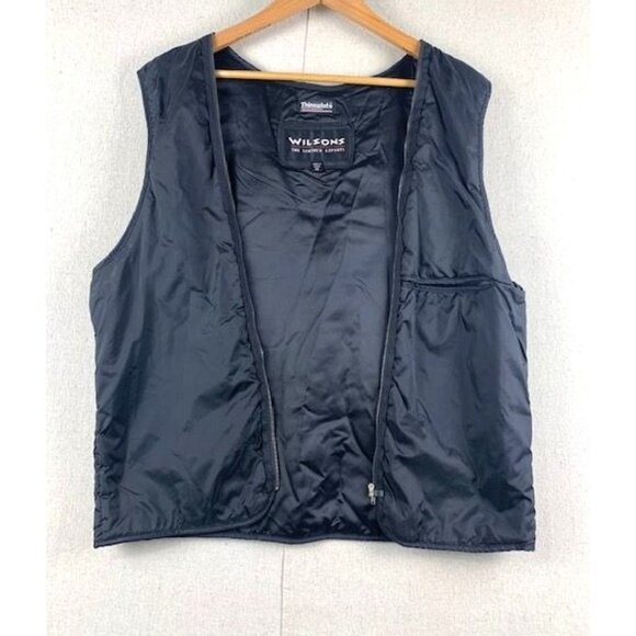 Wilsons Black Leather Belted Jacket Women's Medium with Thinsulate Lining Vtg - Picture 16 of 16